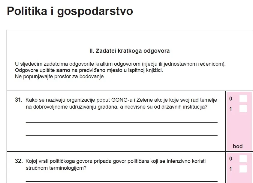 Tko sastavlja pitanja za državnu maturu?