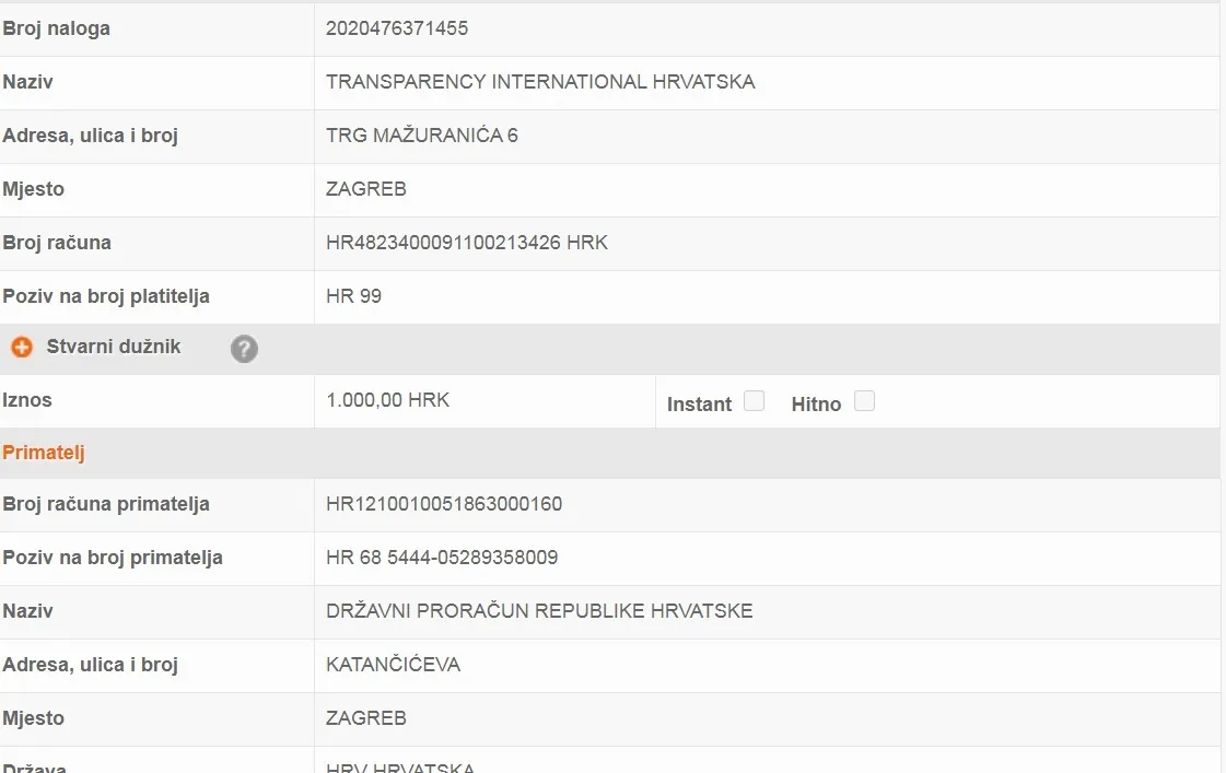 TIH uplatio donaciju od 1.000,00 kn